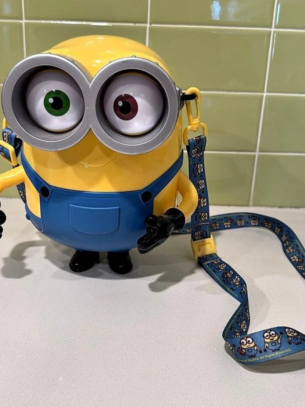 Universal Studios Minion Popcorn Bucket Crossbody Bag Theme Park Souvenir